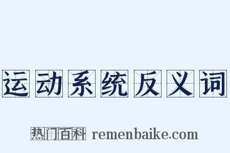 运动系统反义词是什么意思的图片